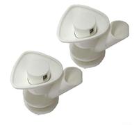 Confezione da 2 rubinetti di ricambio per rubinetto in plastica bianca con 15 da 22 mm al diametro del foro per picnic all'aperto campeggio serbatoio bevande