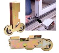 Confezione da 2 rulli tandem per porte scorrevoli da 3,8 cm, cuscinetti a sfera in acciaio, ruote di ricambio per porte scorrevoli in vetro, cancelli, finestre, 4 punte incluse