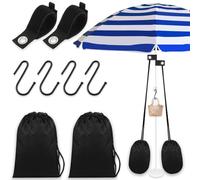 Confezione da 2 sacchetti di sabbia portatili estivi per ombrelloni da spiaggia, grandi e impermeabili, per gambe a baldacchino, gazebo esterno, trampolino, pergola