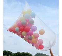 Confezione da 2 sacchetti grandi per riporre e trasportare palloncini per feste, in plastica resistente, per matrimoni, compleanni, forniture per palloncini, 1,5 x 2,5 m