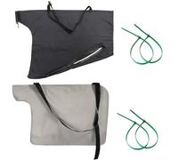 Confezione da 2 sacchetti per soffiare foglie, tessuto Oxford 210D con cerniera e tracolla regolabile, si adatta alla maggior parte dei soffiatori per foglie, 60 x 43,9 cm