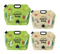 Confezione da 2 sacchetti pieghevoli per acqua da 8 litri, sacchetti per acqua in plastica congelabile con rubinetto a maniglia per campeggio sportivo, picnic, attività light yellow and green 2 pezzi