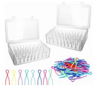 Confezione da 2 scatole porta filo da cucito, organizer vuoto per filo da ricamo per 42 rocchetti, custodia in plastica trasparente per rocc