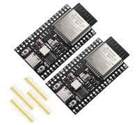 Confezione da 2 schede di sviluppo ESP32-DevKitC-32E per IoT Smart Home/controllo industriale, Dual-Core 240 MHz Wi-Fi + Bluetooth 5.0 con USB-C, modulo originale ESP32-WROOM-32E (Arduino/Python/IDF