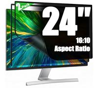 [Confezione da 2] Schermo antiriflesso per la privacy del computer da 24 pollici, formato 16:10, riutilizzabile e rimovibile, filtro oscurante anti-spia, protezione degli occhi anti luce blu