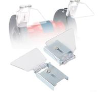 Confezione da 2 scudi protettivi per smerigliatrice da banco con staffe per proteggere gli operatori da detriti volanti e scintille (grande)