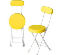 Confezione da 2 sedie pieghevoli da spiaggia con sedili imbottiti, sedie da pranzo in metallo leggero, per picnic, feste ed eventi all'aperto, supporta 90,7 kg (giallo)