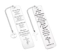 Confezione Da 2 Segnalibri Con Pendente A Croce, Decorazione Segnalibro In Acciaio Inossidabile, Segnalibro A Catena Personalizzato, Regalo Per Gli Amanti Della Lettura