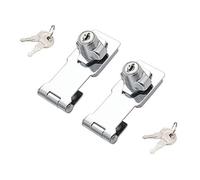 Confezione da 2 serrature a chiave con manopola girevole per porte piccole, armadi e molto altro ancora, in acciaio inox, cromate, serratura di sicurezza (7,6 cm con serratura)