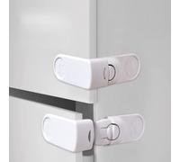 Confezione da 2 serrature di sicurezza per frigoriferi e congelatori di casa, serrature di sicurezza per bambini, serratura anti-apertura, con adesivo 3M e facili da installare