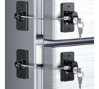 Confezione da 2 serrature per frigorifero con chiavi per bambini, bambini e adulti, autoadesive, a prova di bambino e bambino, per frigorifero, armadi e cassetti, forno, finestre (brevetto Regno Unito