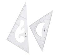 Confezione da 2 set di righelli triangolari, triangoli 30/60 e 45/90, quadrati quadrati, righello per geometria Precisione imperiale di precisione Disegno da disegno RighUn design semplice e raffinato