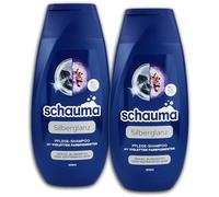 Confezione da 2 shampoo spray argento lucido, 2 x 250 ml