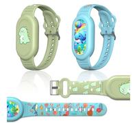[Confezione da 2] Simpatico braccialetto per Galaxy SmartTag 2 (2023), in silicone, compatibile con Samsung SmartTag 2, custodia impermeabile Smart Tag 2 per bambini anziani (dinosauri e balene)