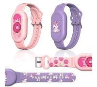 [Confezione da 2] Simpatico braccialetto per Galaxy SmartTag 2 (2023), in silicone, compatibile con Samsung SmartTag 2, custodia impermeabile Smart Tag 2 per bambini anziani, Confezione da 2 (unicorno
