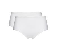 Confezione da 2 slip midi in cotone bio Bianco 56 (IT) - 52 (FR) Tinta unita