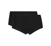 Playtex Slip Midi in Cotone Organico Ultra Confortevole Donna x2, Nero (Black), L