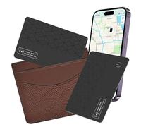 Confezione da 2 Smart Air Tracker Card Tag iOS, ultra sottile Wallet Tracking Card in formato mappa, Ricaricabile Air Tracking Card Compatibile con Apple Find My (solo iOS) per portafoglio/valigetta