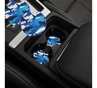 Confezione da 2 sottobicchieri per auto per portabicchieri, assorbenti, antiscivolo, universali, 6,9 cm, sottobicchiere astratto con squali, per portabicchieri, accessori per auto per donne e uomini