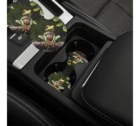Confezione da 2 sottobicchieri per auto per portabicchieri, assorbenti, antiscivolo, universali, 6,9 cm, sottobicchiere per auto, albero della pace, rana, inserto per portabicchieri, carini accessori