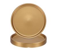 Confezione da 2 sottovasi in ceramica per piante sottovaso da 6,3" [oro rotondo]