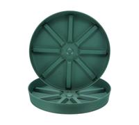 Confezione da 2 sottovasi per piante, sottovasi per vasi da 9 pollici [verde]