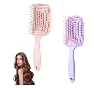 Confezione da 2 spazzole districanti per capelli, spazzola districante ricurva per capelli, facile da districare, ventilata, pettine per styling dei capelli, spazzola per capelli per tutti i tipi di