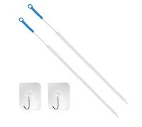 Confezione da 2 spazzole lunghe per pulizia con ganci in 2 pezzi, spazzola per la pulizia degli scarichi, spazzola per la pulizia dei tubi, spazzola per la pulizia dei capelli (71 cm)