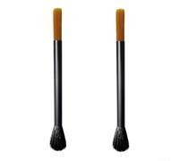 Confezione da 2 spazzole per la pulizia del macinacaffè a doppia testa, setole in alluminio per la manutenzione della macchina da espresso, strumento compatto per baristi e uso domestico, nero