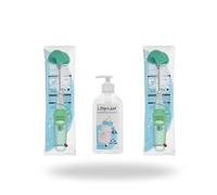 Confezione da 2 spazzole per sapone e tettarella + detergente per biberon 500 ml