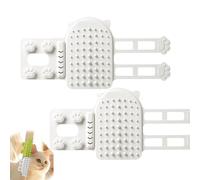 Confezione da 2 spazzole per toelettatura gatti in silicone, per la pulizia degli angoli degli animali domestici, spazzola elastica per la pulizia e il massaggio per gattini lunghi e corti, per gatti