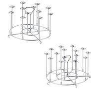 Confezione da 2 spiedini per friggitrice ad aria, supporto verticale in acciaio inox, per barbecue, non c'è bisogno di capovolgere, per pentola a pressione, forno, friggitrice ad aria (18,5 cm x 9,5