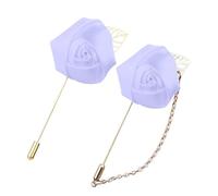 Confezione Da 2 Spille A Forma Di Rosa, Spilla Floreali Da Uomo Per Abiti Da Sposa, Banchetti E Feste, Set Di Floral Brooch In Raso Colorato, Accessorio Per Bouquet(White)
