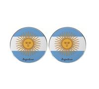 Confezione da 2 spille con bandiera argentina con sole di maggio, 3 cm, in lega, souvenir da viaggio, regali per amici, fan collezionisti