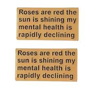 Confezione da 2 spille divertenti per la salute mentale, con rose rosse e il sole splende, accessori sarcastici per zaino, giacca, cappello