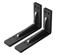 Confezione da 2 Staffe a Muro in Acciaio Inossidabile per Mobile TV, Telaio di Supporto Triangolare per Carichi Pesanti, Fissaggio in Ferro ad Angolo Retto Staffa di supporto(12-inch)