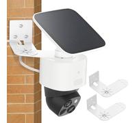 Confezione da 2 staffe di montaggio angolari regolabili compatibili con Eufy Security SoloCam S340, montaggio a parete in metallo per Eufy S340 con copertura di 270° su entrambi i lati della casa,