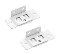 Confezione da 2 staffe per mobili a forma di L, connettori a 90 gradi per elementi di fissaggio componibili per divani componibili, accessori di fissaggio in ferro bianco e nero (63 x 25 mm, 34 x 32 x