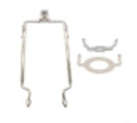 Confezione da 2 staffe per paralume rimovibili, kit di supporto per lampada regolabile, supporto per paralume in metallo da 17-25 cm, con attacco E26, per lampade da tavolo e scrivania (argento)