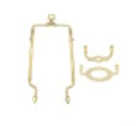 Confezione da 2 staffe per paralume rimovibili, kit di supporto per lampada regolabile, supporto per paralume in metallo da 17-25 cm, con attacco E26, per lampade da tavolo e scrivania (oro)
