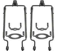Confezione da 2 staffe per paralume rimovibili, kit di supporto regolabile per lampada da 17-25 cm, in metallo con attacco E26, per lampade da tavolo e scrivania (nero)