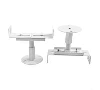 Confezione da 2 staffe per radiatore in alluminio bianco per riscaldatori in ghisa, piedini regolabili per pavimento, gambe di supporto in stile tradizionale, altezza da 8 a 13 cm, resistente alla