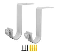 Confezione da 2 staffe singole per tende da soffitto per tende da 2,5 cm, staffe resistenti per soggiorno camera da letto, bianco