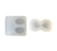 Confezione da 2 stampi a clessidra in silicone resistente al calore, adatti ai principianti, facili da sformare per il fai da te, facili da deformare