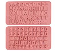 Confezione Da 2 Stampi Alfanumerici, Stampi In Silicone, Stampi Per Cioccolato, Stampi Per Caramelle, Stampi Da Forno, Accessori Da Forno