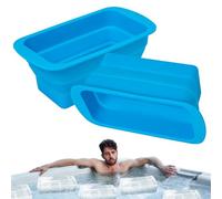Confezione da 2 stampi extra large per cubetti di ghiaccio, 3,6 kg, in silicone, per vasca da bagno e cubetti di ghiaccio, riutilizzabili, stampi giganti per cubetti di ghiaccio e vasca a immersione