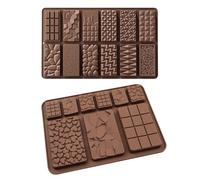 Confezione Da 2 Stampi Geometrici Per Cioccolato, Stampi Per Biscotti Con Zollette Di Zucchero, Stampi In Silicone Antiaderenti, Stampi Da Forno Fai Da Te, Cioccolato
