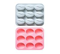 Confezione da 2 stampi in silicone a forma di chicco di caffè, per cioccolato, cubetti di ghiaccio, torte, dessert, caramelle, mousse, pasticcini, sapone fatto a mano, topper per cupcake, gelatina