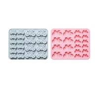 Confezione da 2 stampi in silicone a tema bicicletta per cioccolato, cubetti di ghiaccio, torte, dessert, caramelle, sapone, topper per cupcake, gelatina, budino, cera da sciogliere