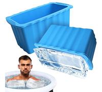 Confezione da 2 stampi per cubetti di ghiaccio extra large, 5,4 kg, in silicone, riutilizzabili, giganti, per cubetti di ghiaccio e mattoni, per refrigeratori e vasche da bagno fredde, accessori per
